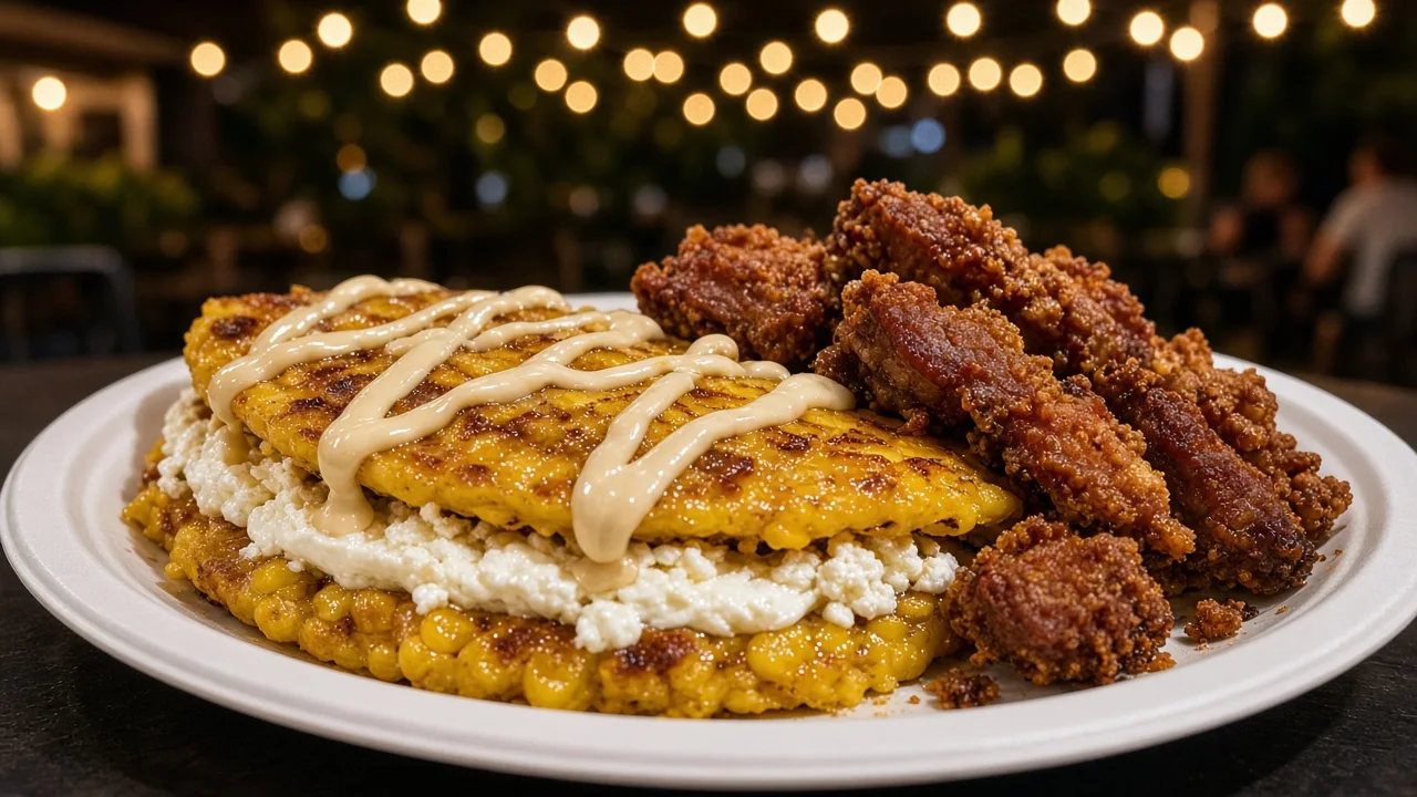 Cachapa con Cochino y Queso